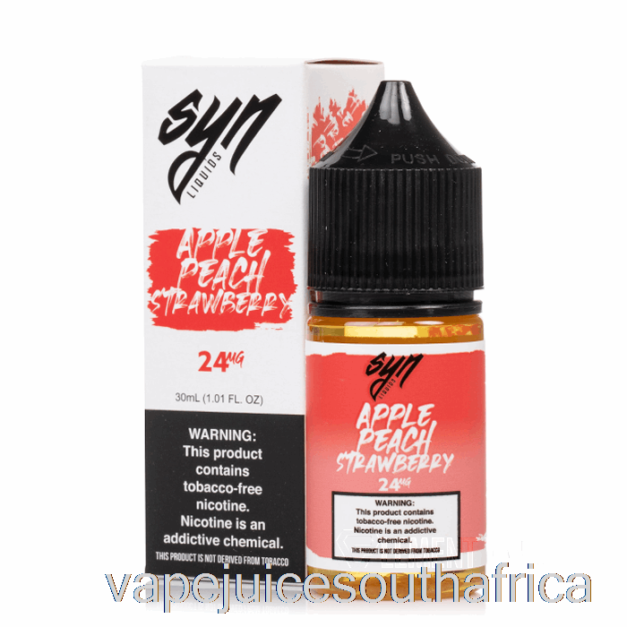 Vape Juice South Africa Apple Peach Strawberry - Syn Salts - 30Ml 48Mg